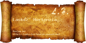 Laskó Hortenzia névjegykártya